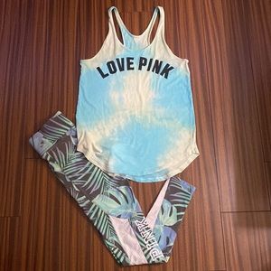 Pink Victoria’s Secret Gym outfit Sz-XS-S